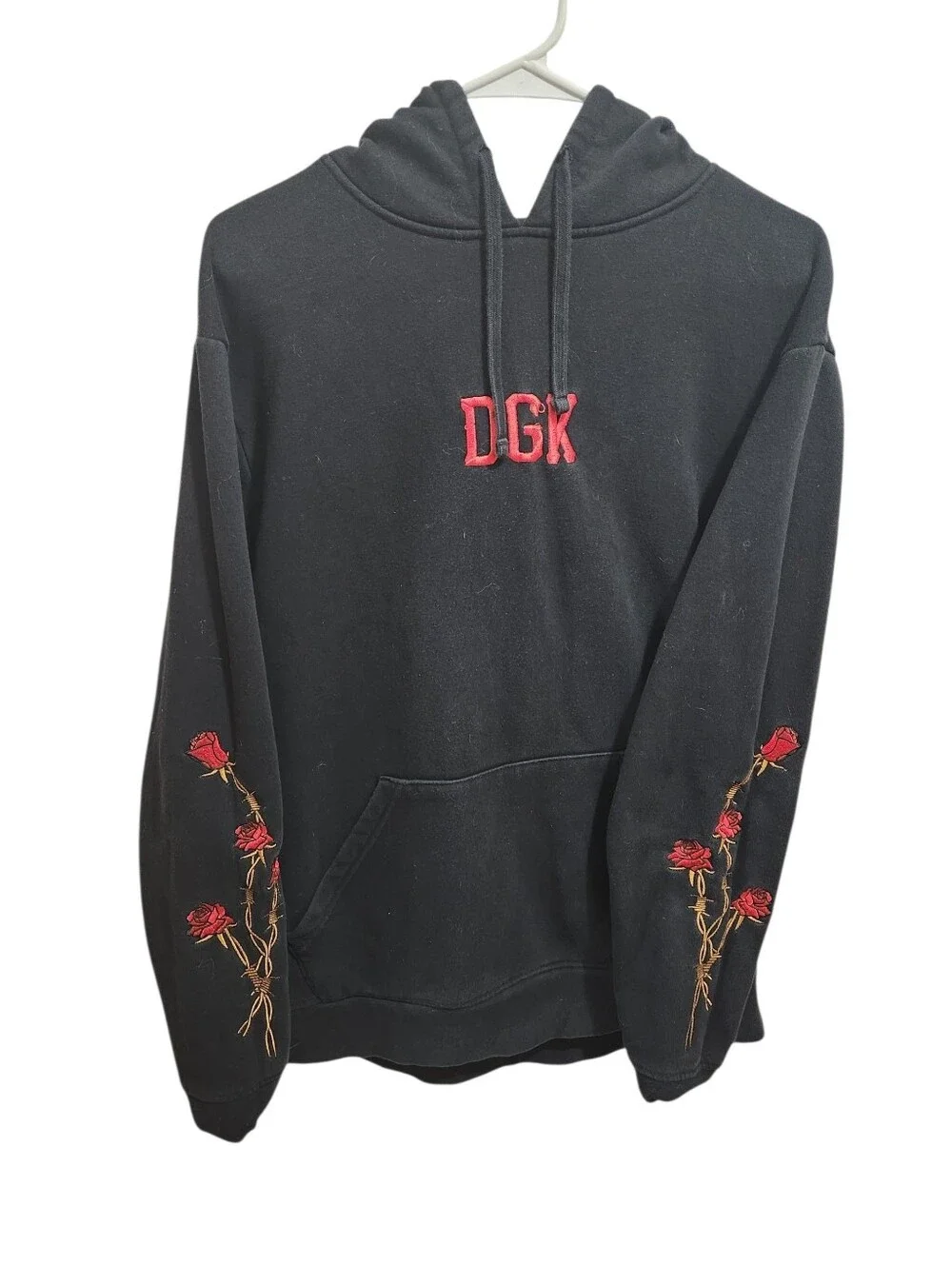 Men's DGK Ruthless Black Pullover Hoodie Hockey Mask Graphic Embroidered. Size M